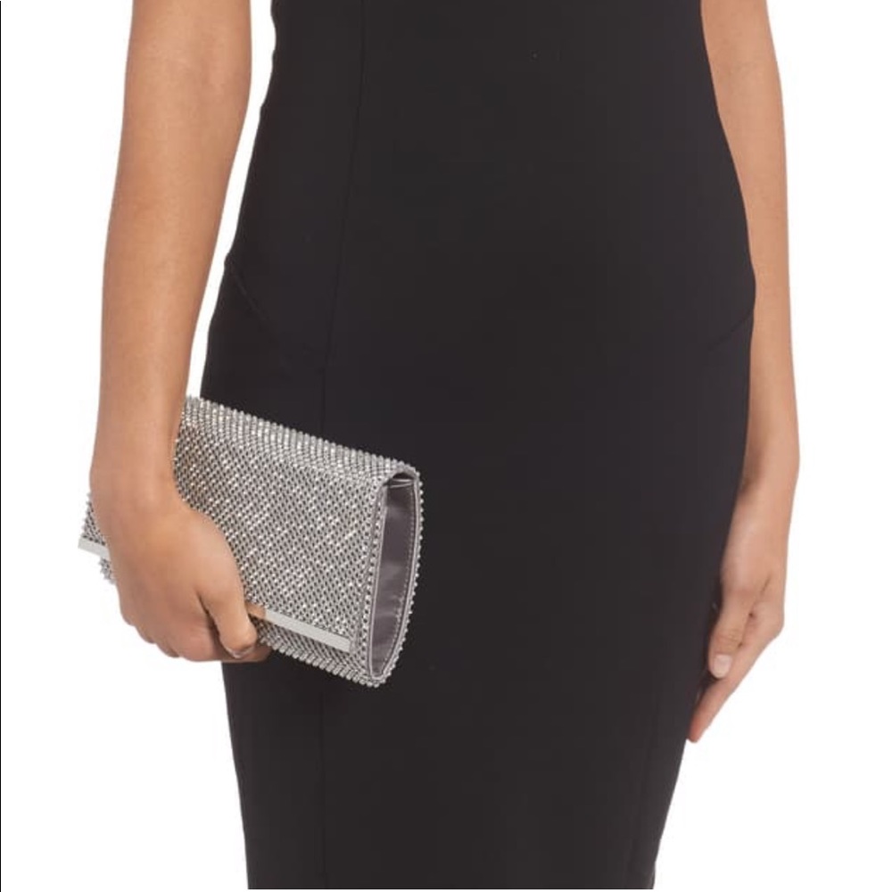 Crystal Mesh Bar Clutch or Crossbody